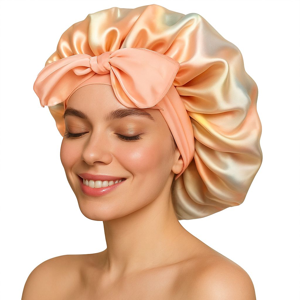 Tie Dye Double Layer Satin Bonnet