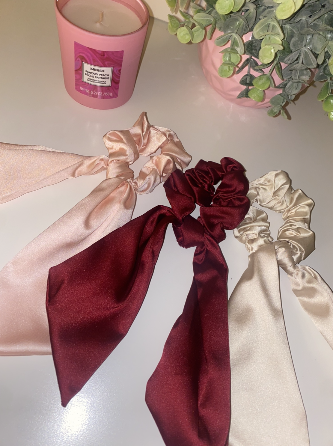 3PCS HAIR BOW SCRUNCHIES